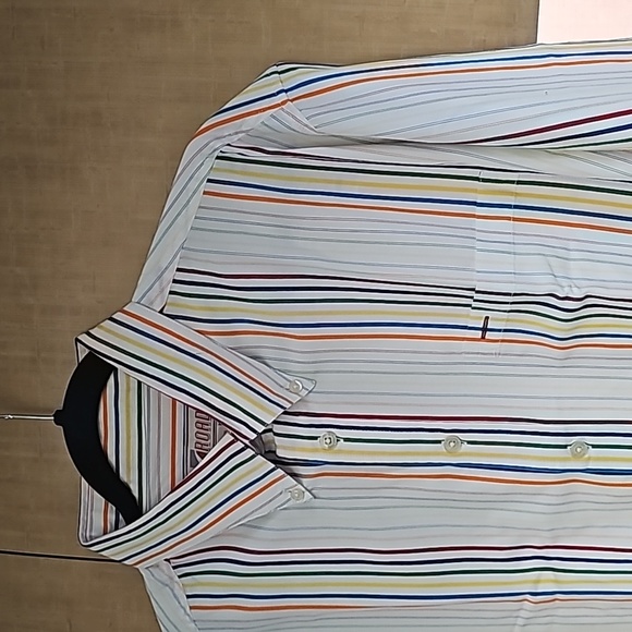 Rainbow Button Down Dress Shirt - Picture 1 of 7